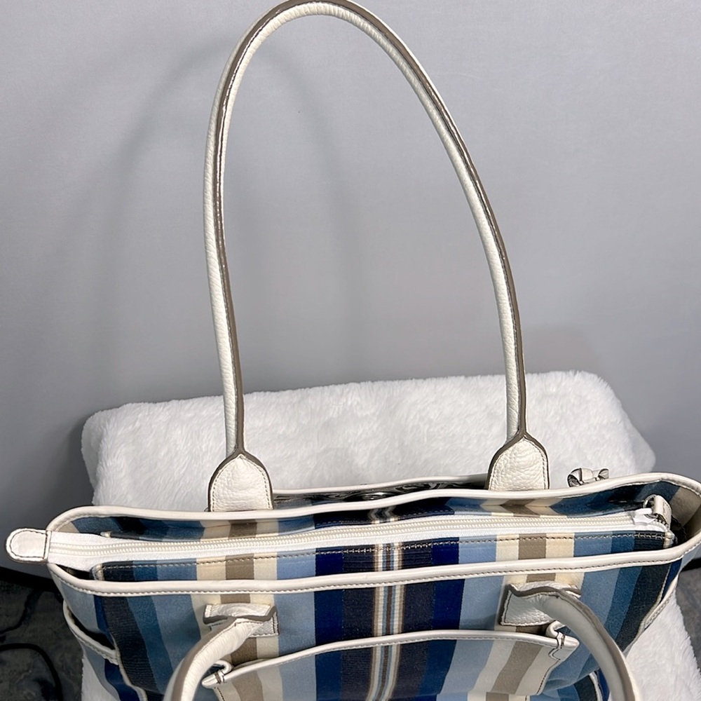 Brighton Cruz Nave/Blue/Tan/Cream Tote Bag - Picture 8 of 16